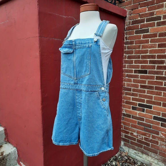 Asos Denim Shortalls Overalls Shorts 